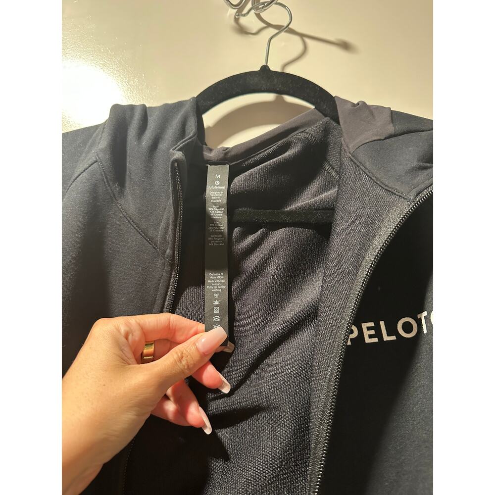 Lululemon Peloton City Sweat Full Zip Hoodie Black NWT Men's Medium Long Sleeve - Picture 4 of 4